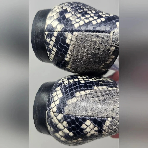 Marc Fisher ZURRI2 Point Toe Leather Snakeskin Print Loafers Size 8.5M - Picture 6 of 16